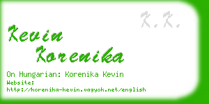 kevin korenika business card